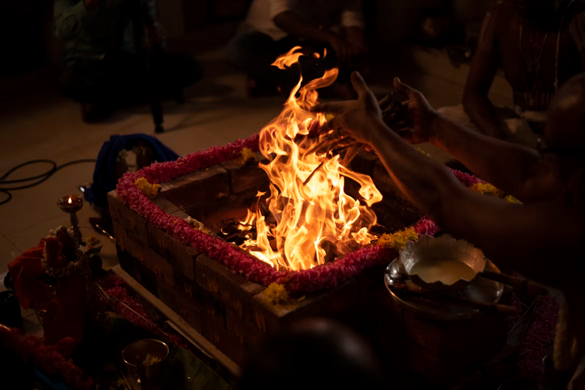 Havan fire for Yagya